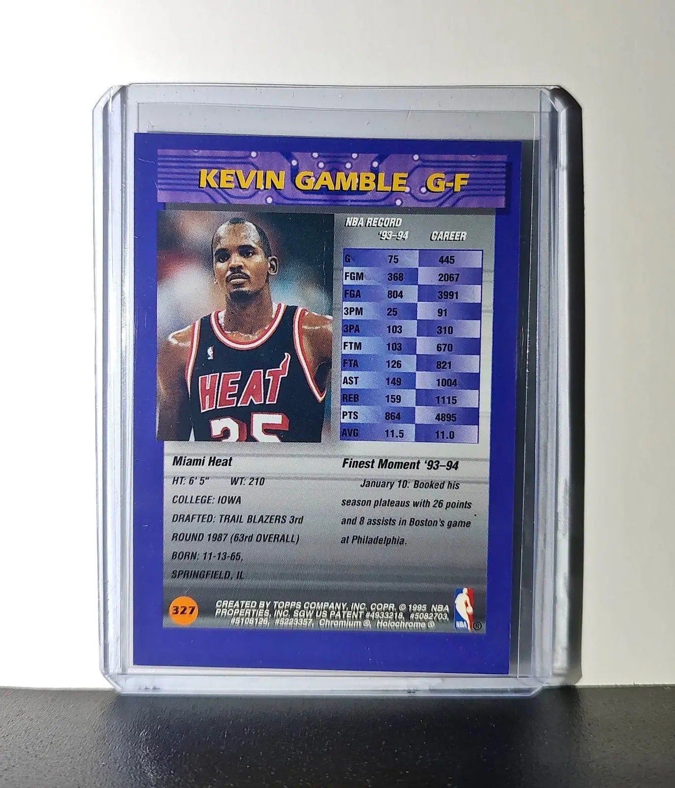 Kevin Gamble 1994-95 Topps Finest #327 Basketball Card