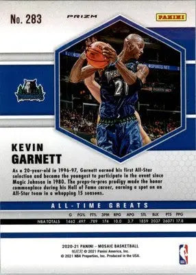 Kevin Garnett - 2020-21 Panini Mosaic - #283 - Mosaic Camo Pink Basketball - Basketball Card Single