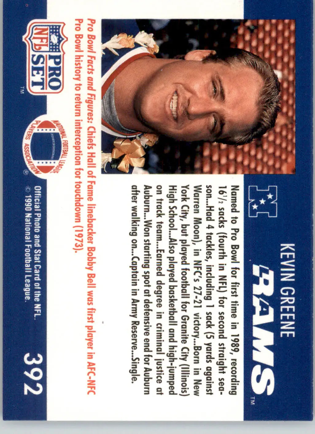 Kevin Greene - 1990 Pro Set - #392 - Football - Football Card Single