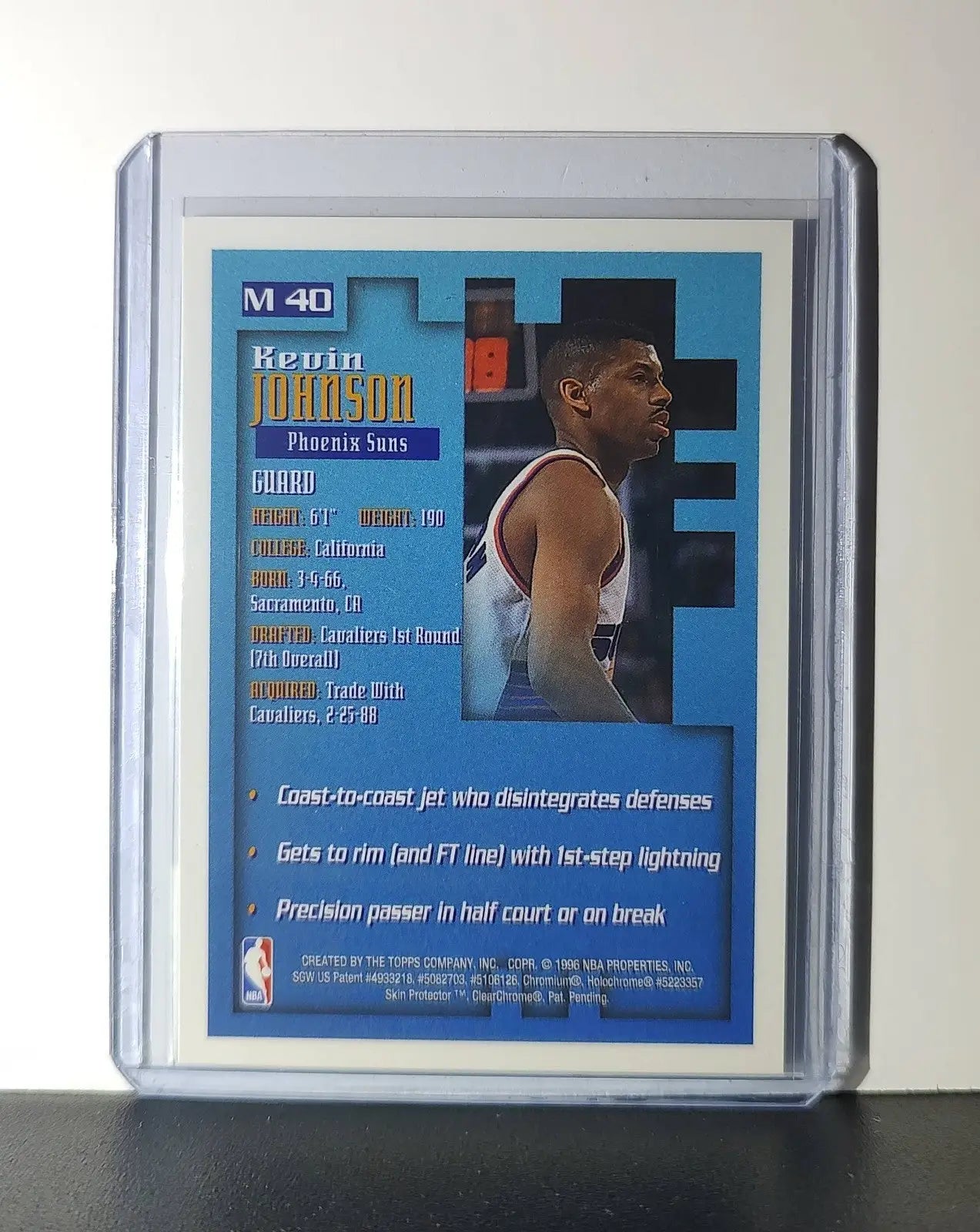 Kevin Johnson 1995-96 Topps Finest NBA #M40 Mysterly Phoenix Suns - Basketball Card Single