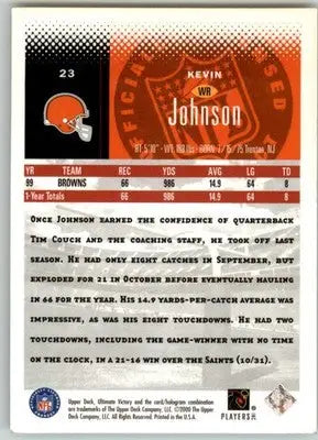 Kevin Johnson - 2000 Upper Deck Ultimate Victory - #23 - Football - Football Card Single