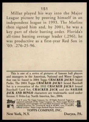 Kevin Millar 2004 Topps Cracker Jack #151 Boston Red Sox - Baseball Card Single