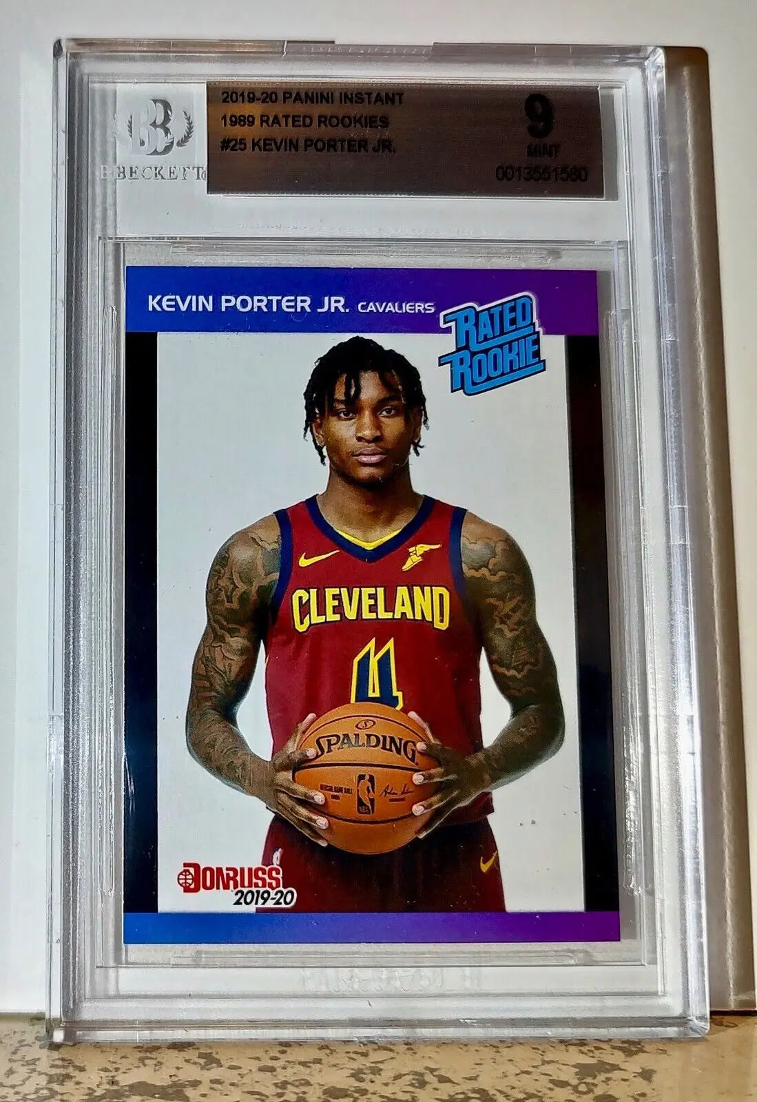 Kevin Porter Jr. 2019-20 Panini NBA #25 Rated Rookies 1/3431 BGS 9 Caveliers - Basketball Card Single