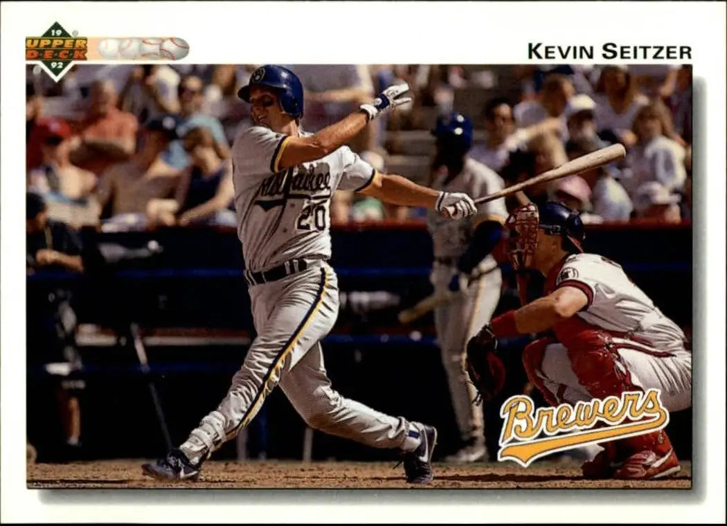 Kevin Seitzer 1992 Upper Deck MLB #783 Baseball Card Milwaukee Brewers