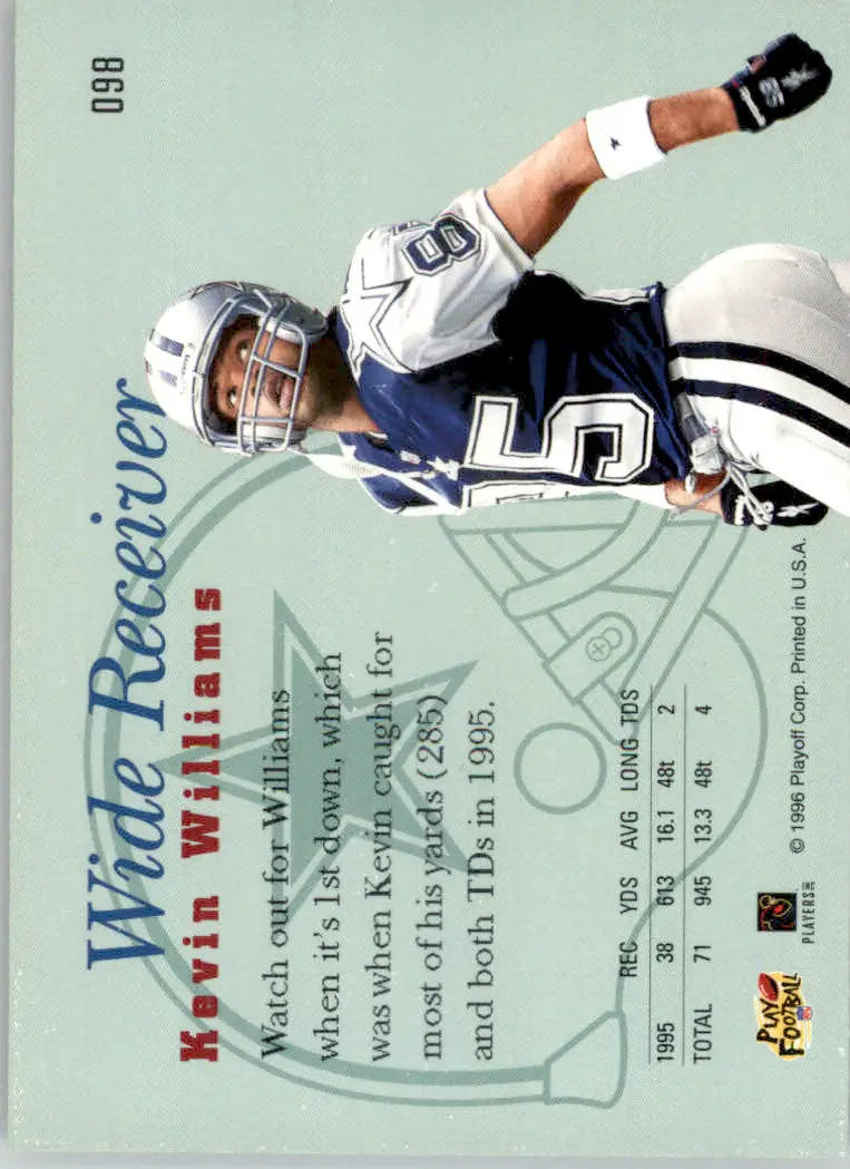 Kevin Williams - 1996 Playoff Prime - #098 - Football - Football Card Single