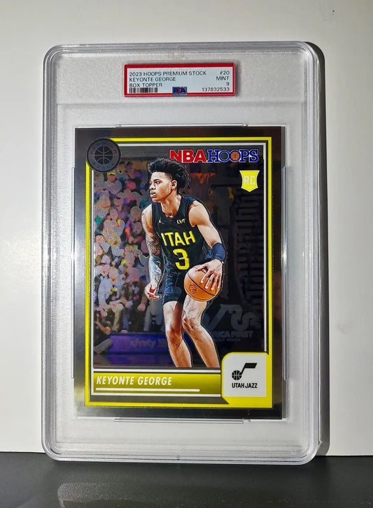 Keyonte George 2023 Panini Premium Stock NBA Hoops #20 Jumbo Rookie PSA 9 Mint - Basketball Card Single