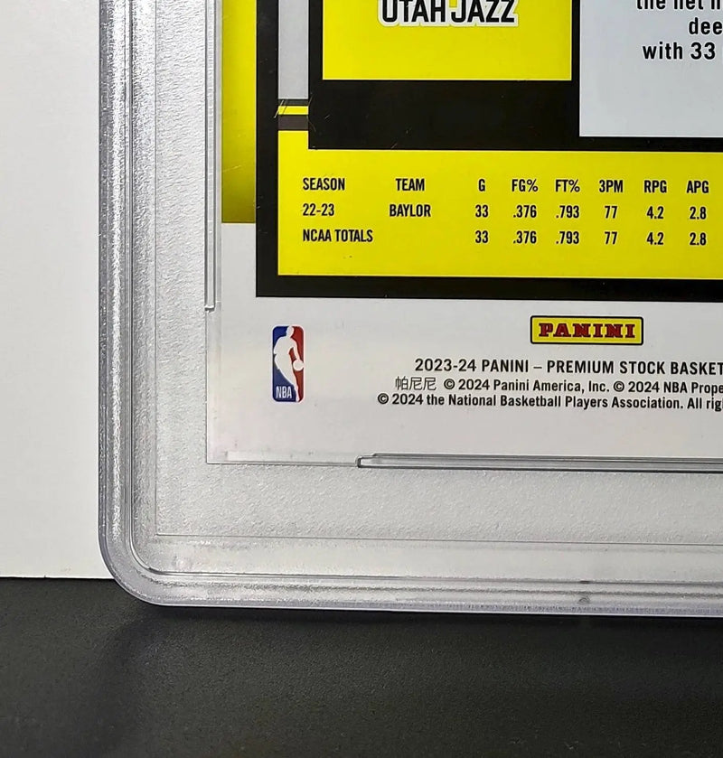 Keyonte George 2023 Panini Premium Stock NBA Hoops #20 Jumbo Rookie PSA 9 Mint - Basketball Card Single
