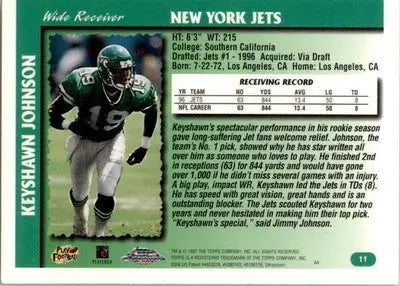 Keyshawn Johnson - 1997 Topps Chrome - #11 - Football - Football Card Single