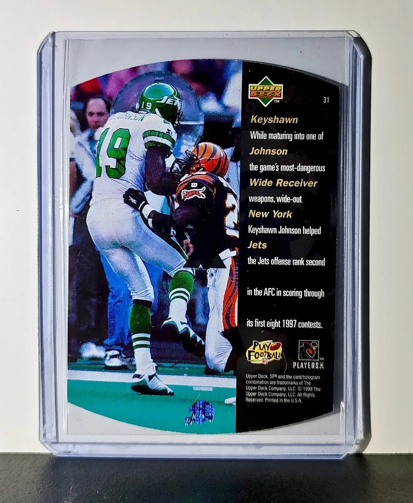 Keyshawn Johnson 1998 Upper Deck SPX NFL #31 Card New York Jets