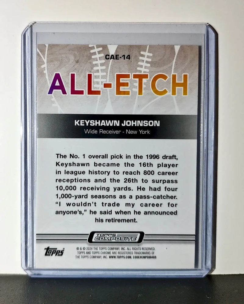 Keyshawn Johnson 2023 Topps Chrome All-Etch NFL #CAE-14 Card New York Jets