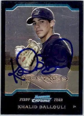 Khalid Ballouli - 2004 Bowman Chrome - #294 - RC AUTO Baseball - Baseball Card Single