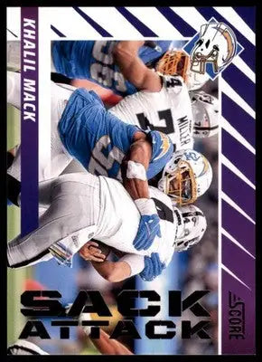 Khalil Mack 2024 Score Sack Attack #9 Los Angeles Chargers - Football Card Single
