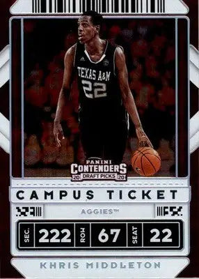 Khris Middleton - 2020 Panini Contenders Draft Picks - #30b - Campus Ticket - Basketball Card Single
