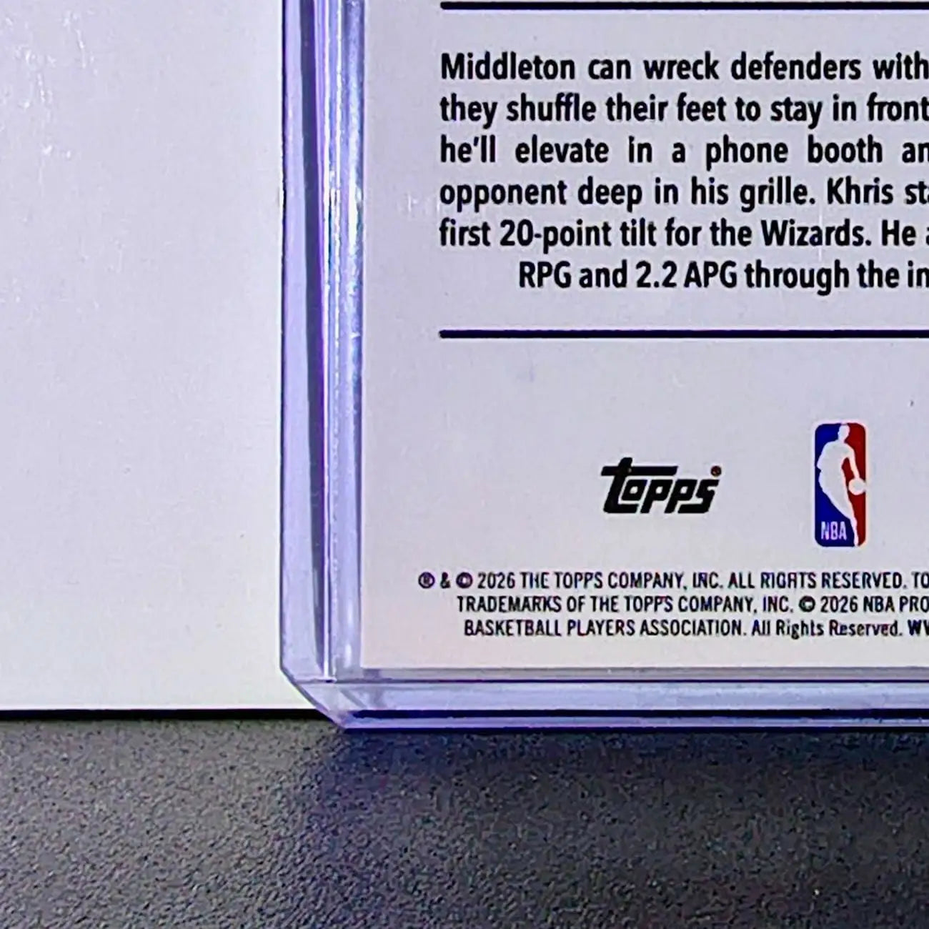 Khris Middleton 2025-26 NBA Topps Chrome Update #101 Card Washington Wizards - Basketball Card Single