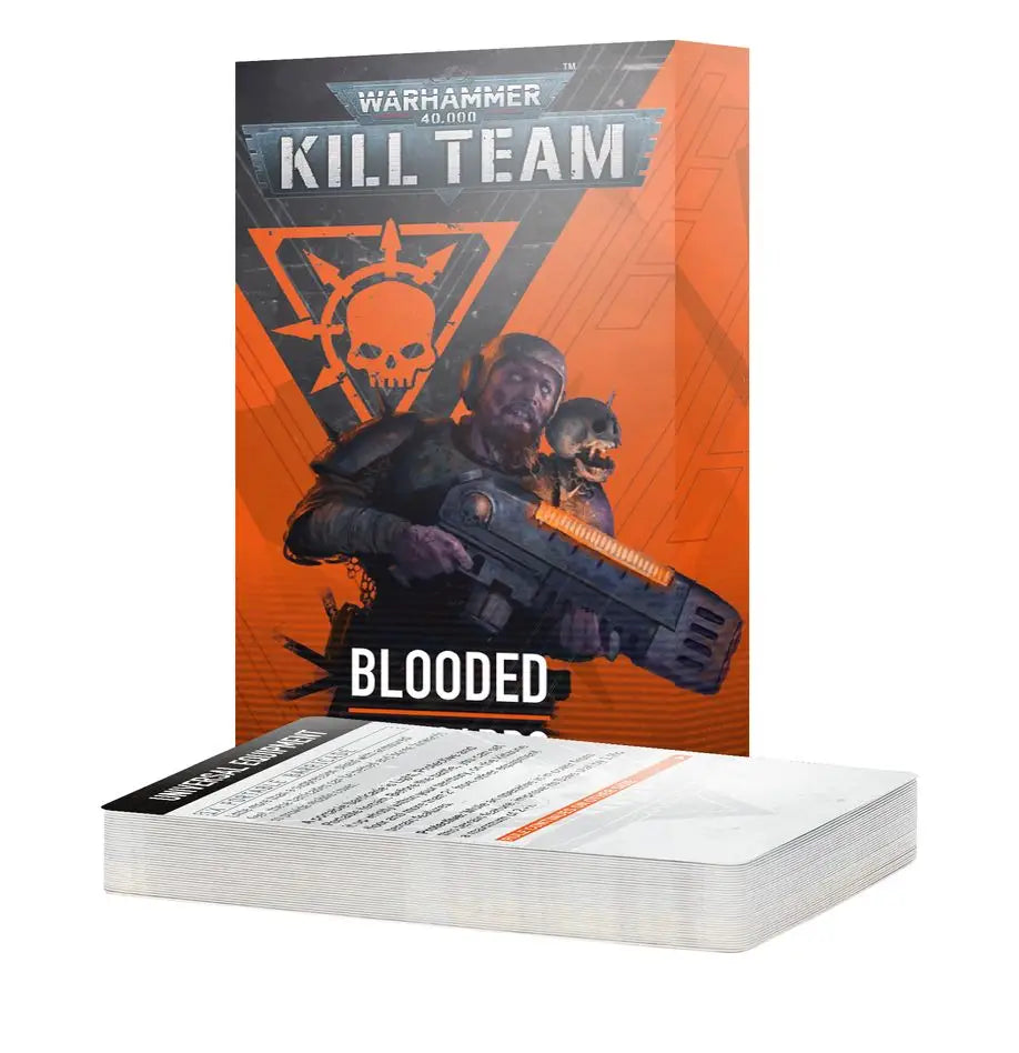 Kill Team Blooded Datacards set featuring Warhammer 40,000 Kill Team Blooded cards