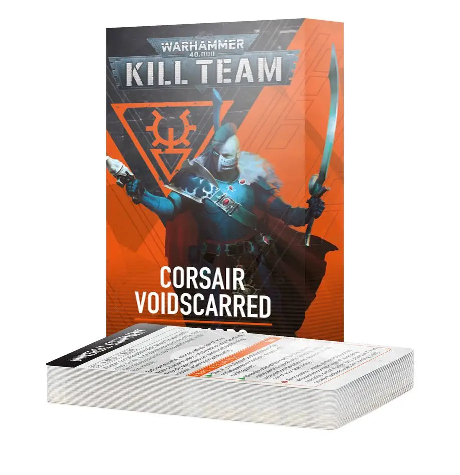 Kill Team Corsair Voidscarred box set with Datacards featuring Corsair Voidscarred miniatures