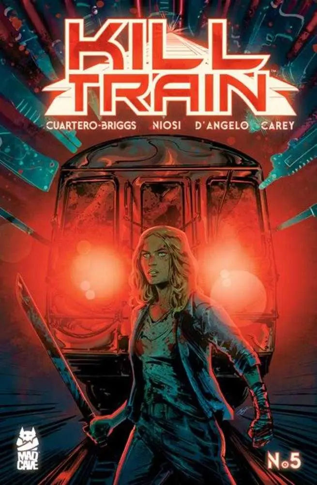 Comic book cover of Kill Train Final Train issue showing dynamic action scene