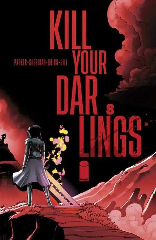 Kill Your Darlings #8 comic book cover with silhouetted figure against red sky, ideal for collectors