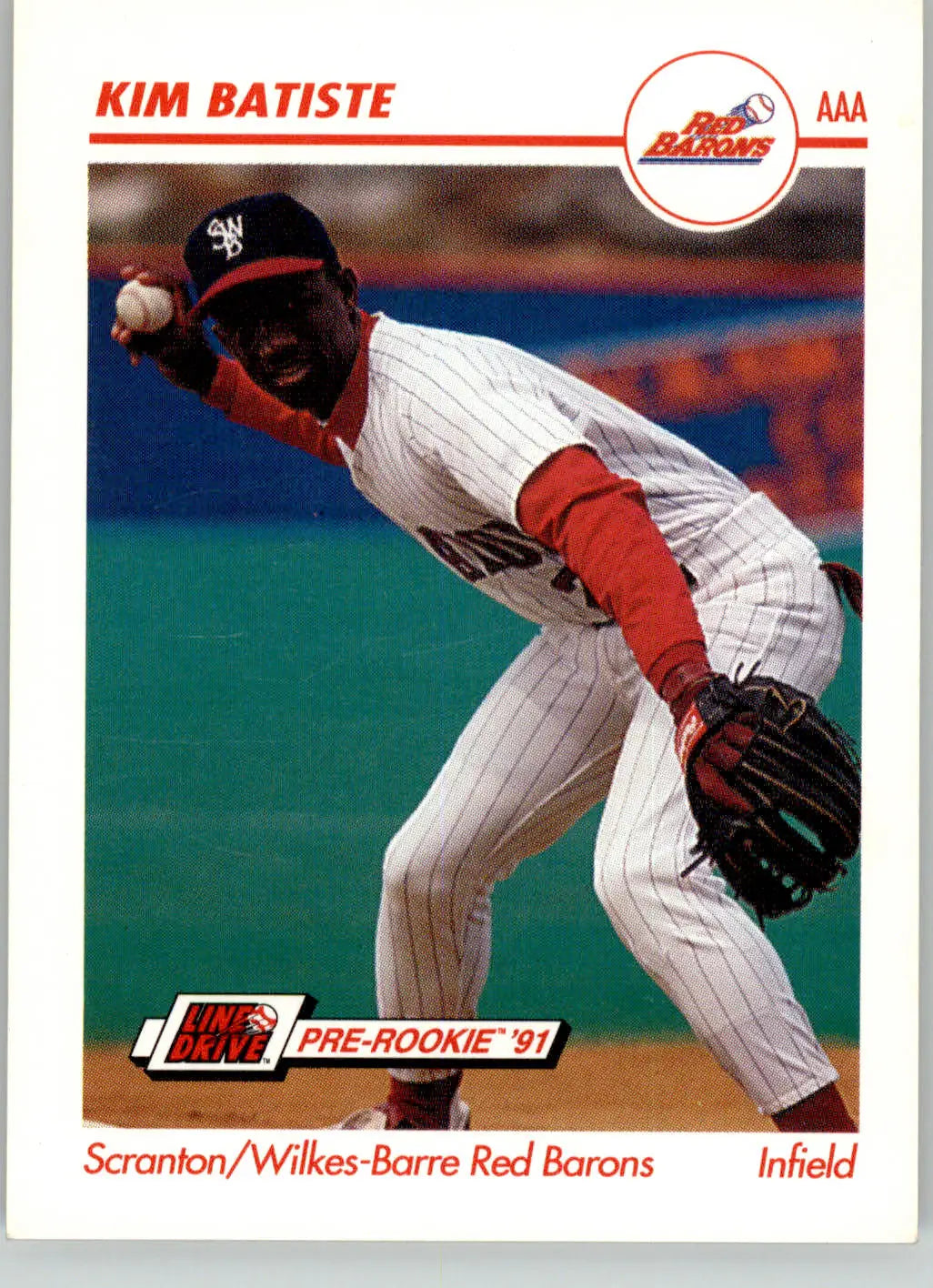 Kim Batiste - 1991 Line Drive AAA - #480 - Baseball - Baseball Card Single