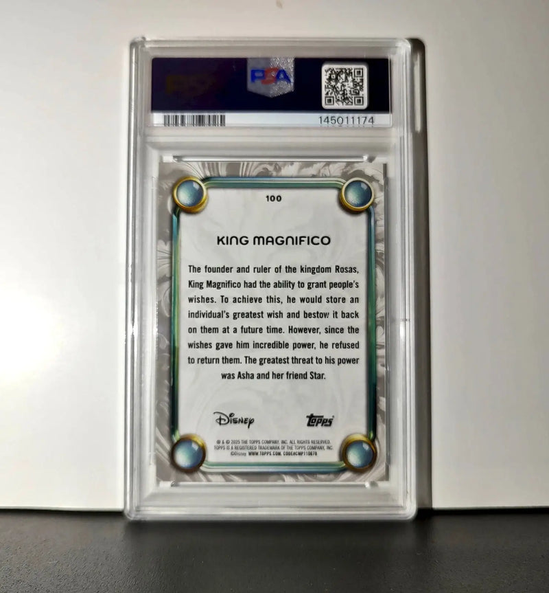 King Magnifico 2025 Topps Disney Wonder #100 Winter Variant Card Wish PSA 9 - Non-Sports Card Single