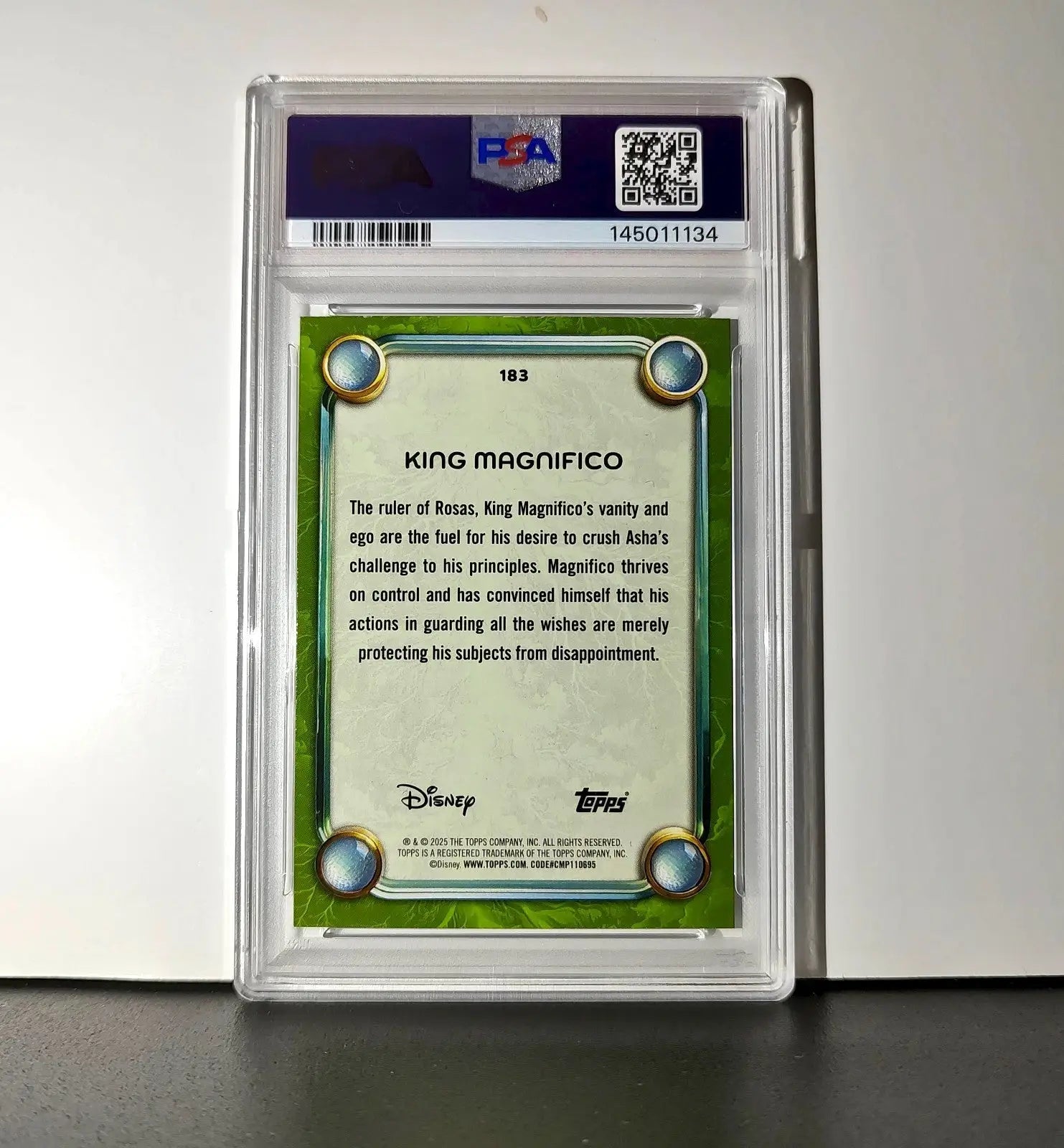 King Magnifico 2025 Topps Disney Wonder #183 Card Wish PSA 8 - Non-Sports Card Single