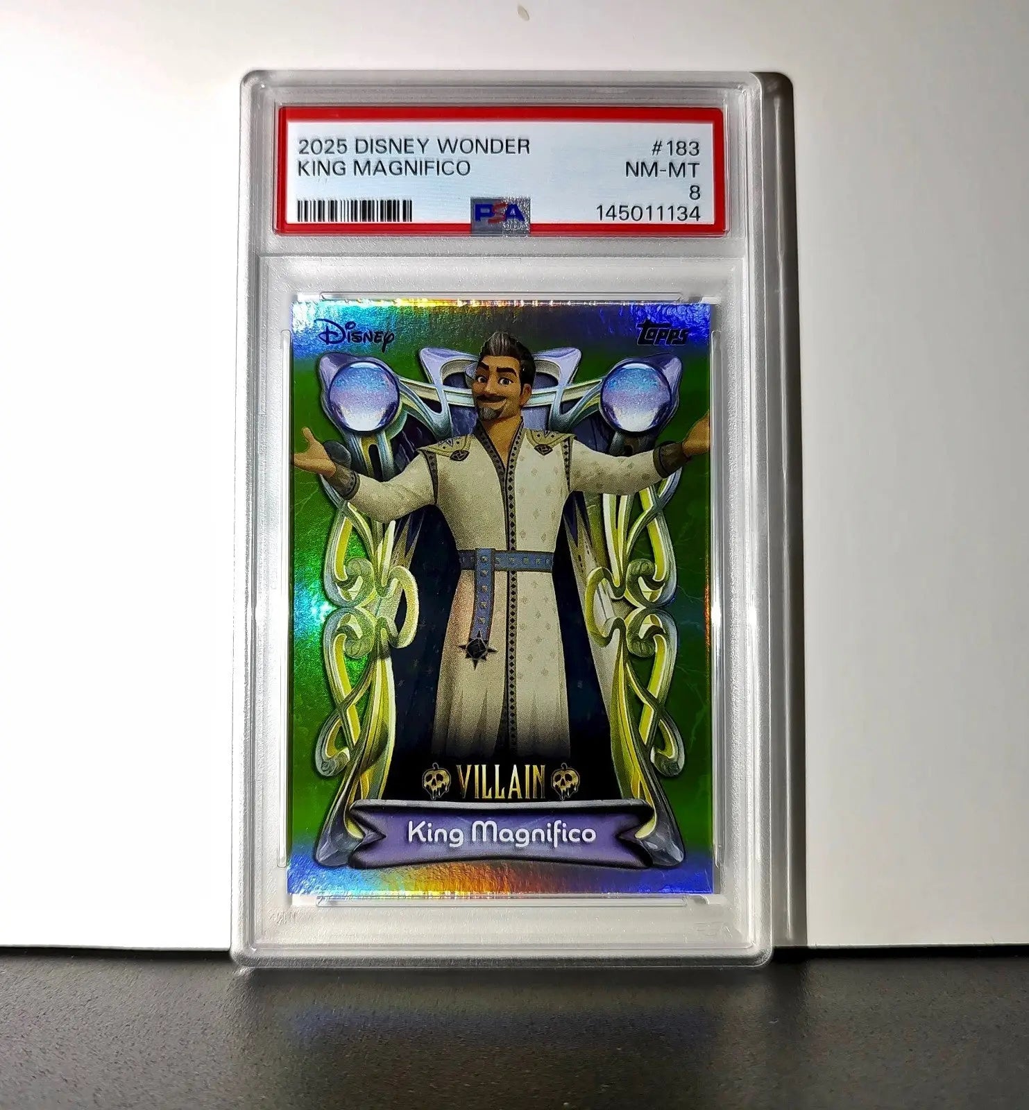 King Magnifico 2025 Topps Disney Wonder #183 Card Wish PSA 8 - Non-Sports Card Single