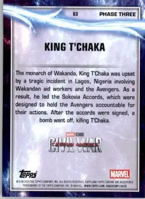 King T’Chaka - 2025 Topps Chrome Marvel Studios - #63 - Non_sport - Marvel Card Single