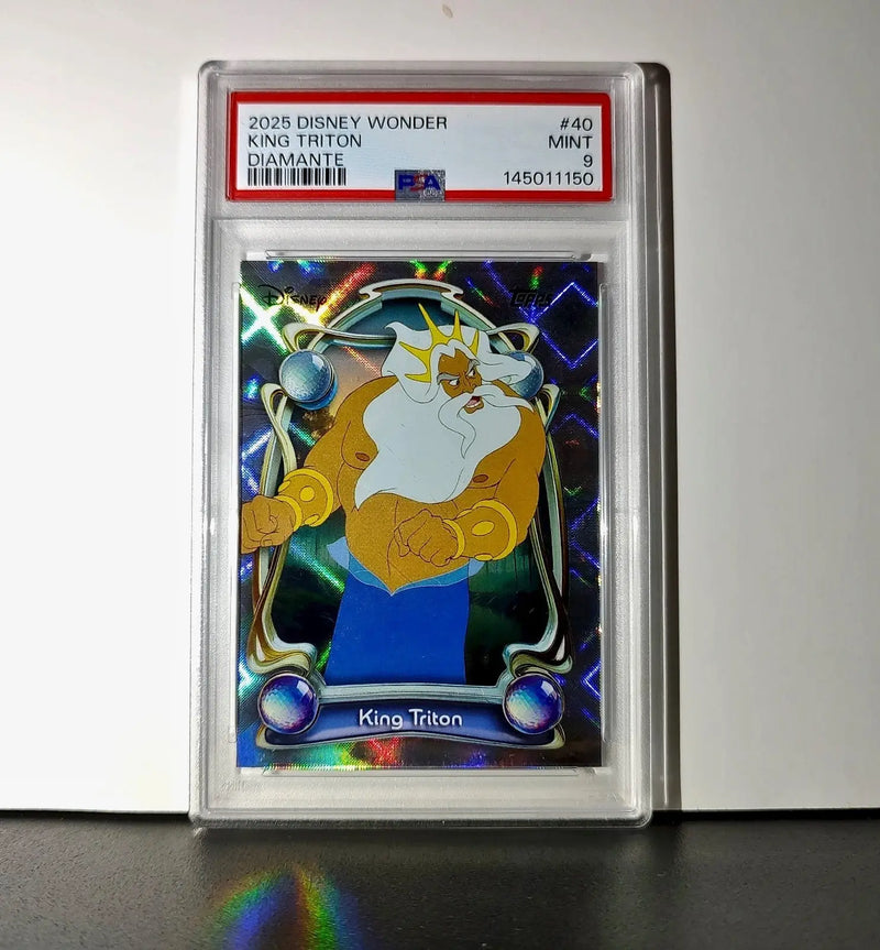 King Triton 2025 Topps Disney #40 Winter Variant Card The Little Mermaid PSA 9 - Non-Sports Card Single