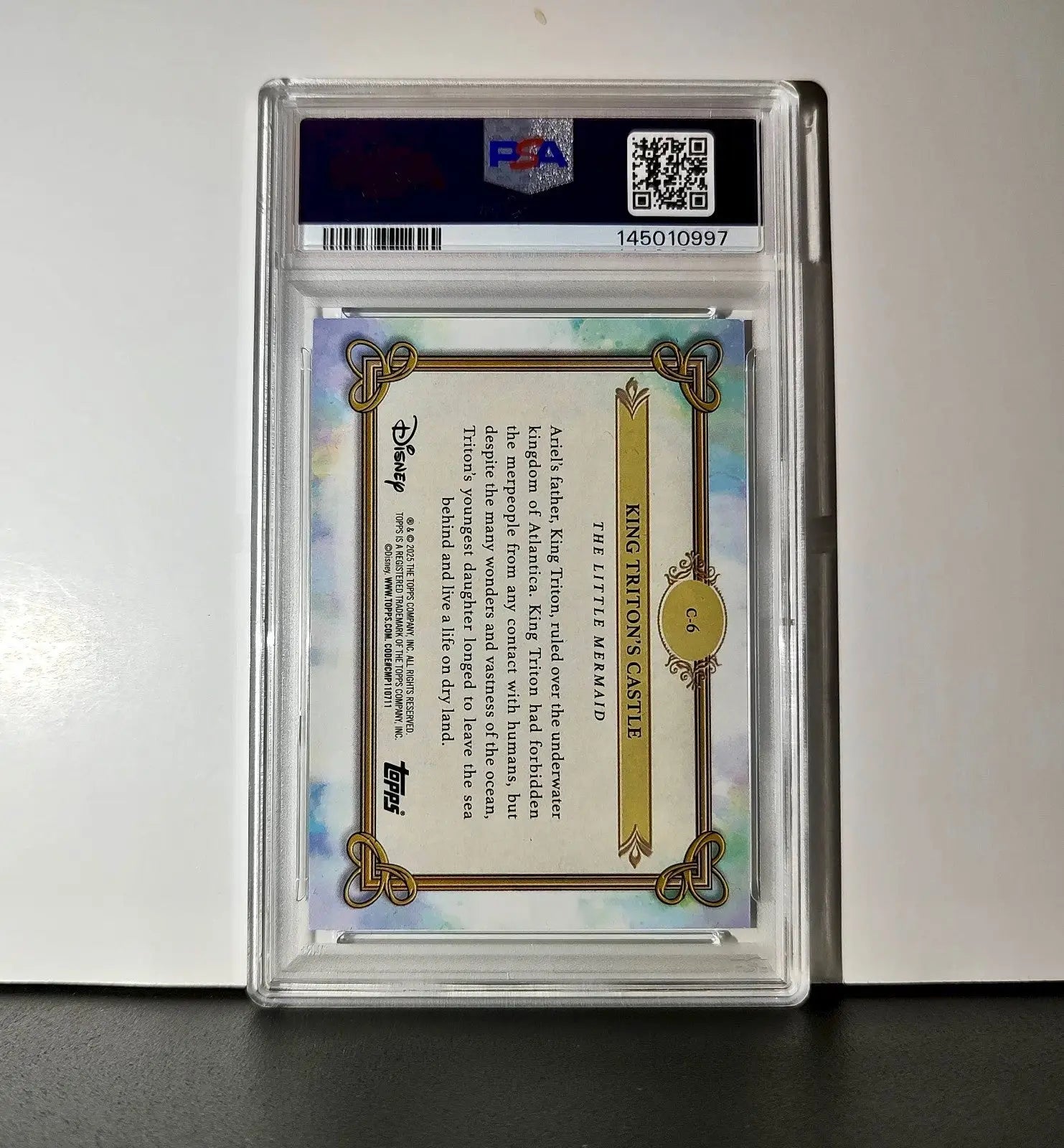 King Triton’s Castle 2025 Topps Disney #C-6 Card The Little Mermaid PSA 9 - Non-Sports Card Single