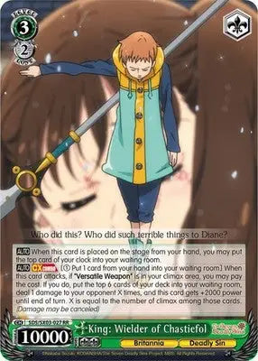 King: Wielder of Chastiefol - The Seven Deadly Sins - SDS/SX03-027 RR - NM - Other