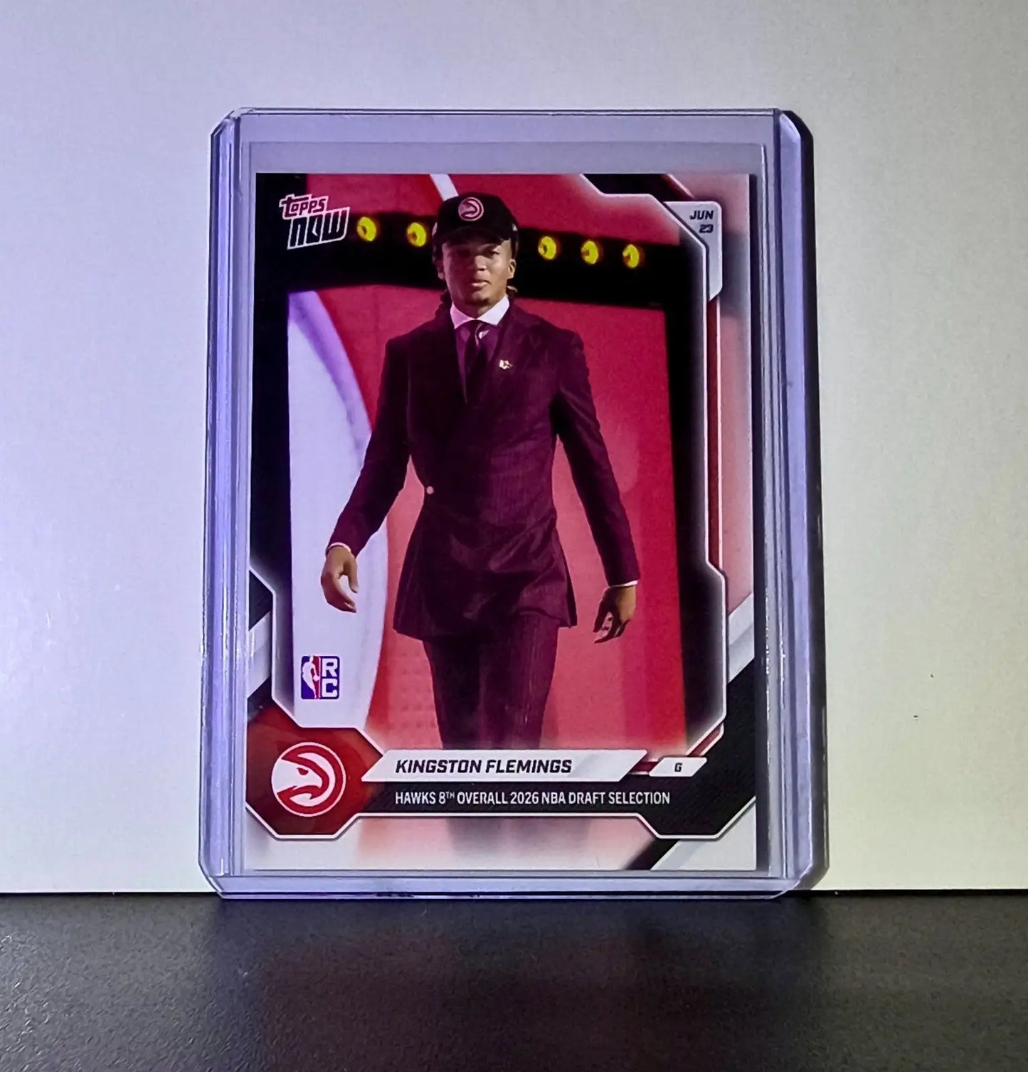 Kingston Flemings Rookie 2026-27 Topps NBA Draft Night #KFLE Card Hawks - Basketball Card Single