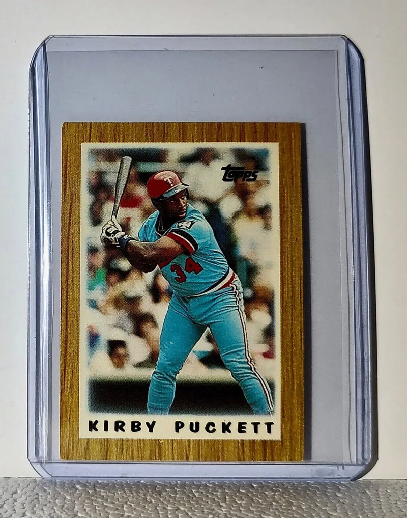 Kirby Puckett 1987 Topps MLB #63 Mini Baseball Card Minnesota Twins - Baseball Card Single