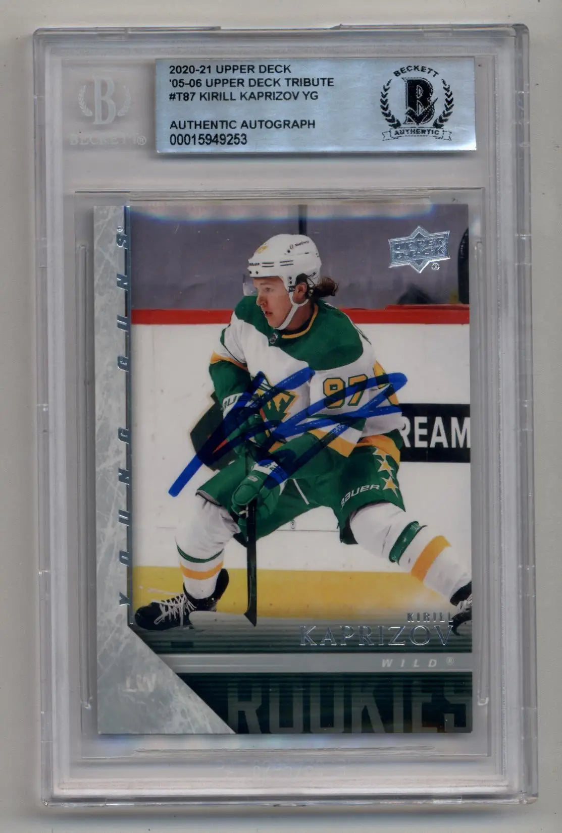 Kirill Kaprizov 2020-21 Upper Deck Tribute Young Gun 9253 - Hockey Card Single