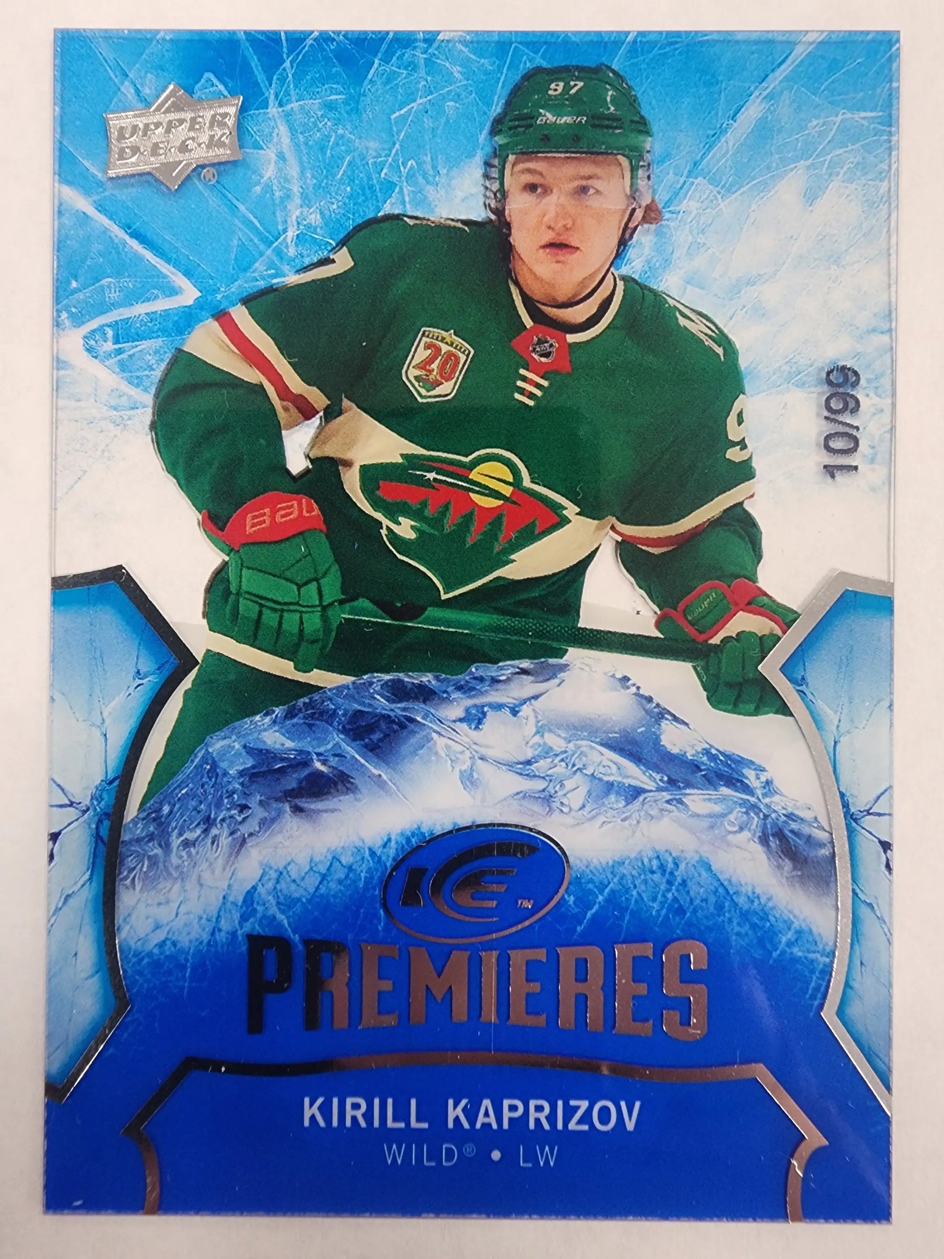 Kirill Kaprizov 2020 Upper Deck Ice Premieres RC #10/99 - Hockey Card Single