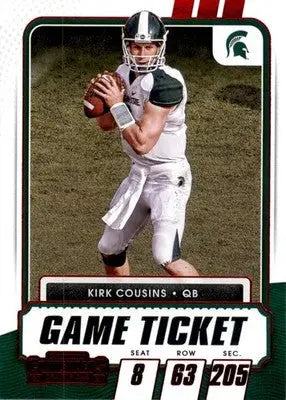 Kirk Cousins - 2021 Panini Contenders Draft Picks - #13 - Red Football - Football Card Single