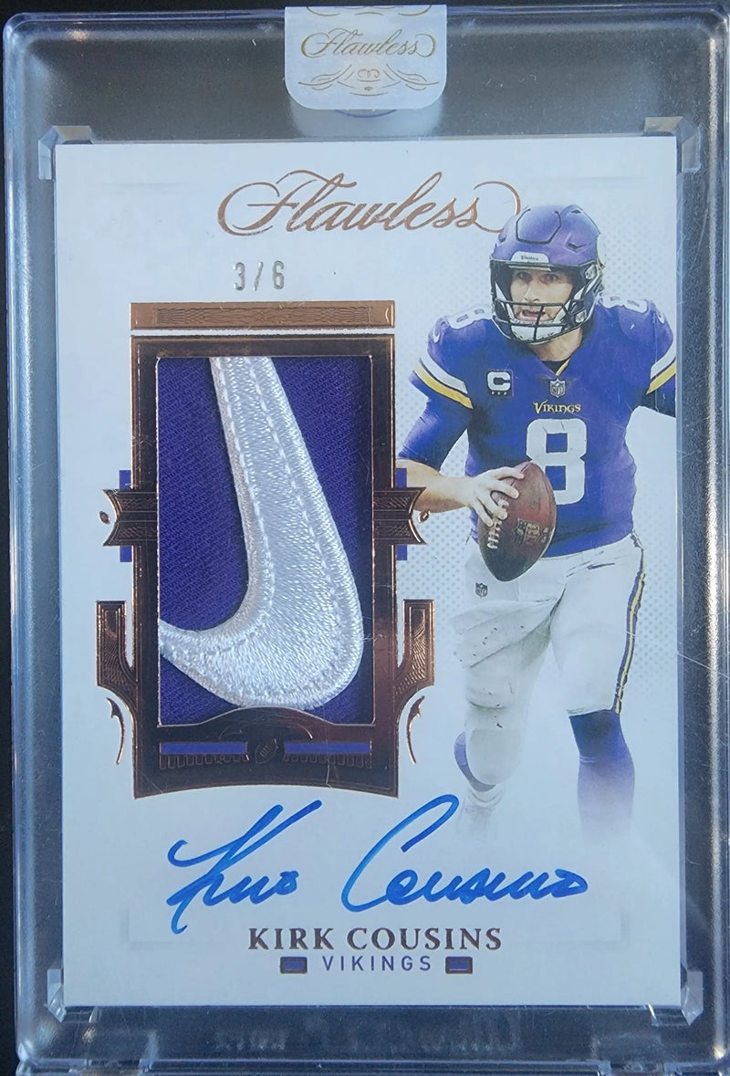 Kirk Cousins 2021 Panini Flawless Nike Swoosh Auto #3/6 - Football Card Single