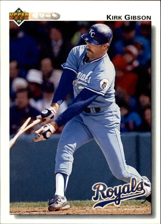 Kirk Gibson 1992 Upper Deck MLB #180 Baseball Card Kansas City Royals - Baseball Card Single