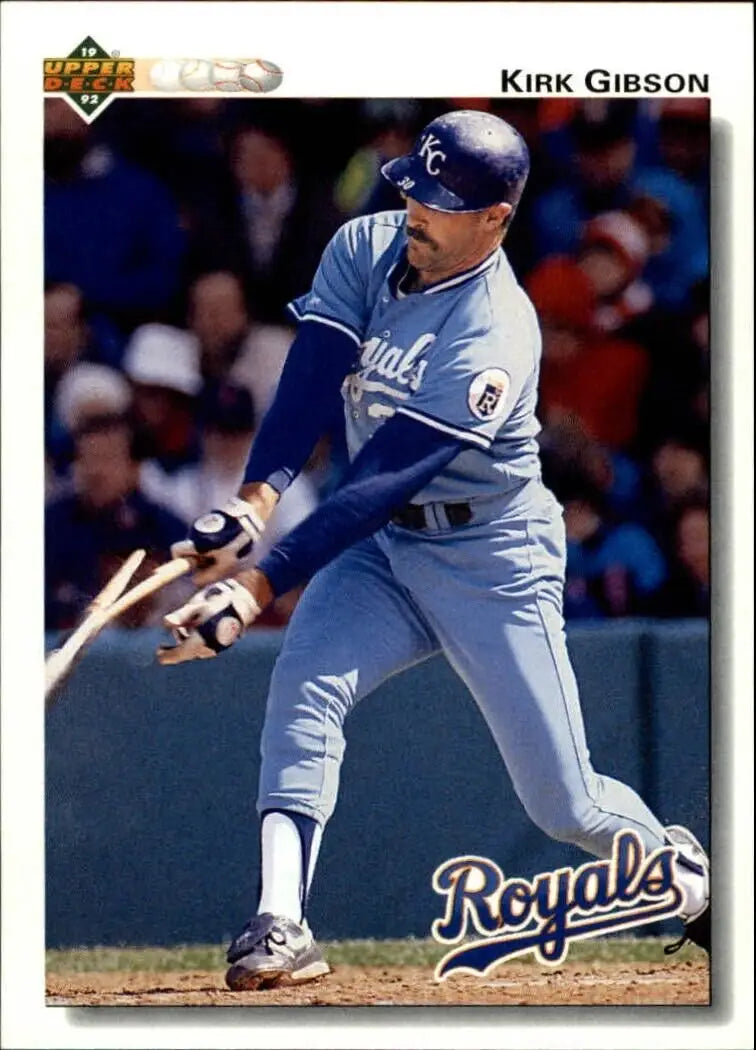 Kirk Gibson 1992 Upper Deck MLB #180 Baseball Card Kansas City Royals