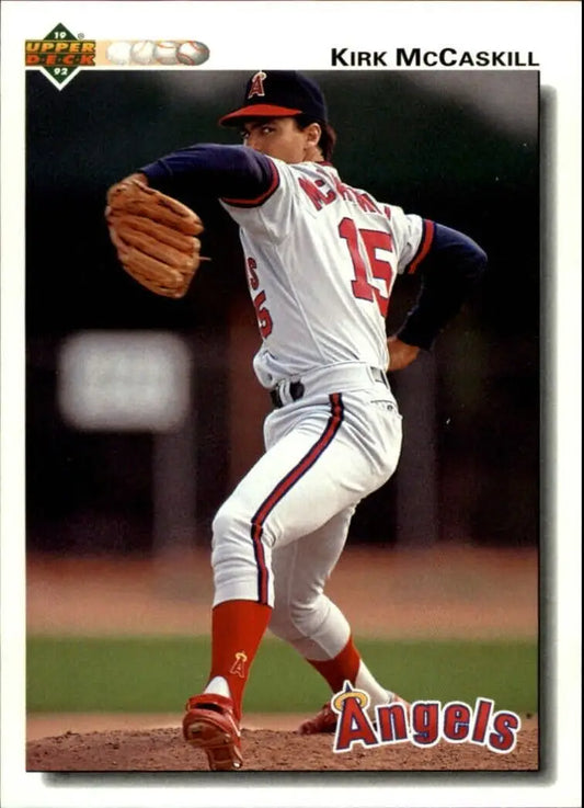 Kirk McCaskill 1992 Upper Deck MLB #128 Baseball Card California Angels - Baseball Card Single