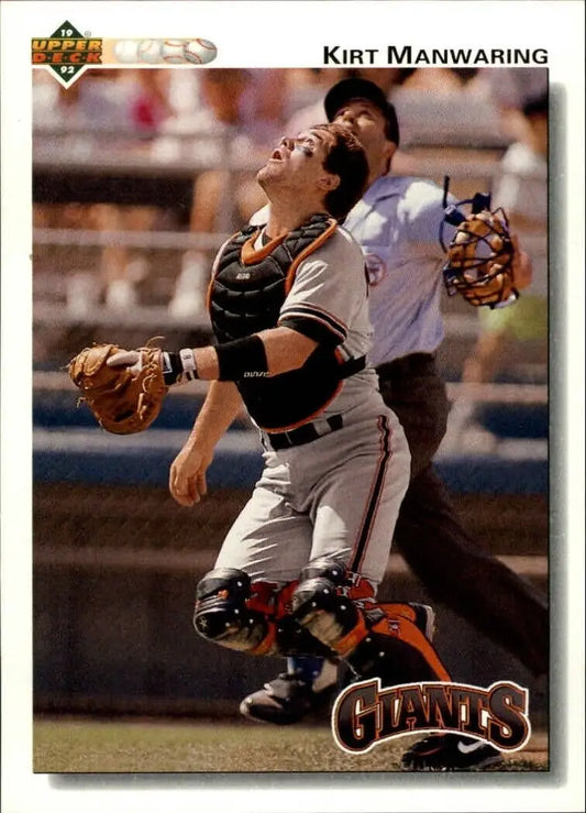 Kirt Manwaring 1992 Upper Deck MLB #740 Baseball Card San Francisco Giants - Baseball Card Single