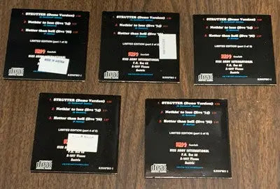 KISS CD 3’’ Strutter Demo 1973 5pc Set - Like New! Limited Edition Austria - Entertainment Memorabilia
