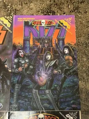 KISS Hard Rock Comics Pre-History Part 1-3 Revolutionary Comics & Tales Tour (4) - Comic Book
