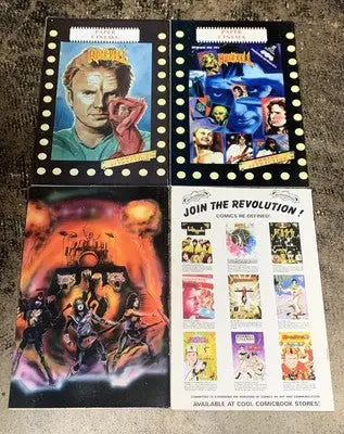 KISS Hard Rock Comics Pre-History Part 1-3 Revolutionary Comics & Tales Tour (4) - Comic Book