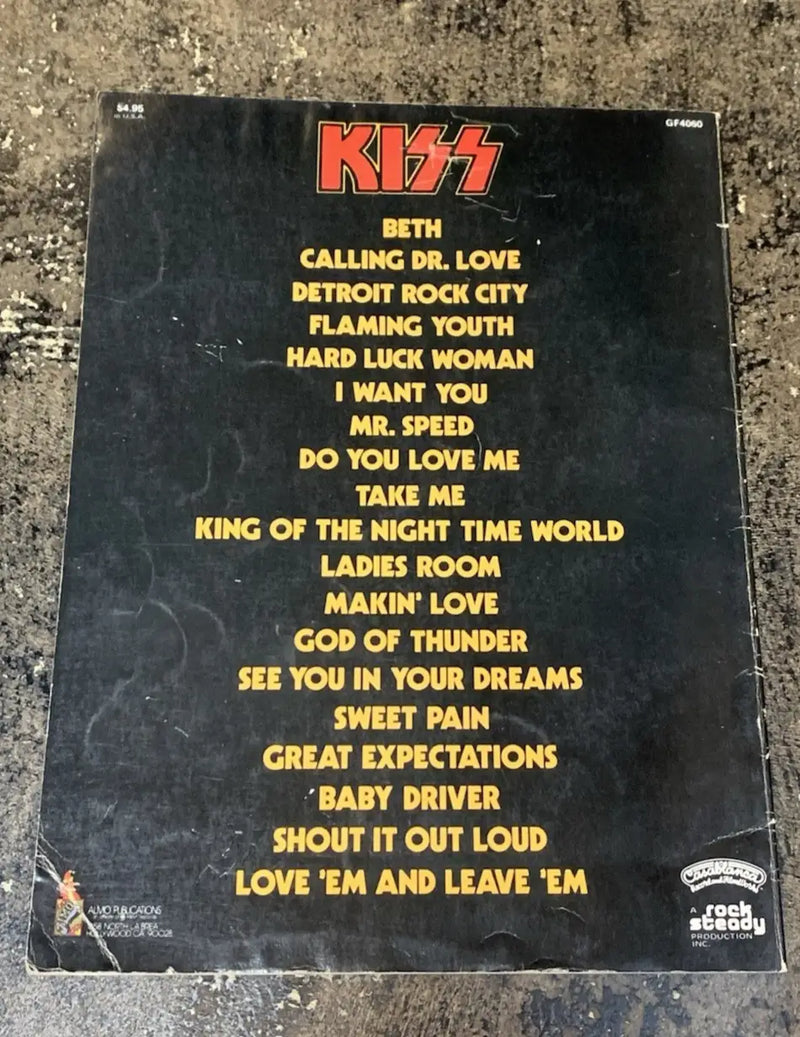 KISS Spin & Live! Photo Magazine Easy Guitar Guide Gene Simmons LOT (3) - Entertainment Memorabilia
