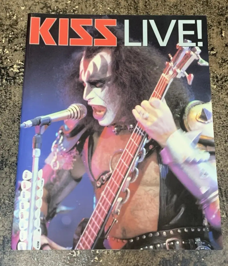 KISS Spin & Live! Photo Magazine Easy Guitar Guide Gene Simmons LOT (3) - Entertainment Memorabilia