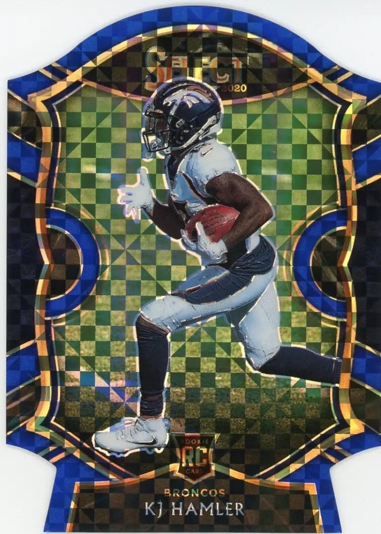KJ Hamler Rookie 2020 Panini Select Concourse Blue Die Cut #67 Denver Broncos
