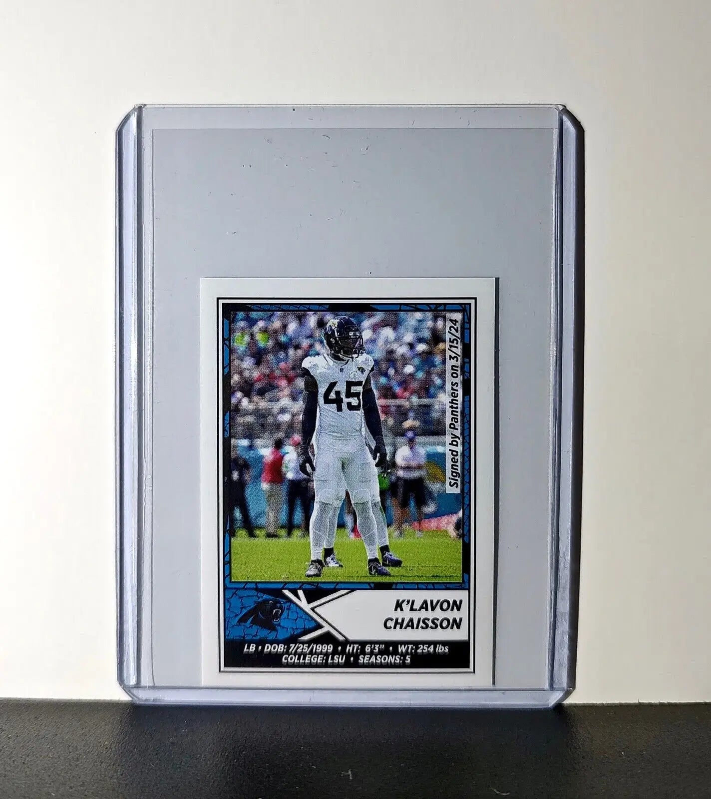 K’Lavon Chaisson 2024 Panini NFL Sticker #451 Carolina Panthers - Football Card Single