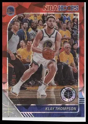Klay Thompson 2019-20 Hoops Premium Red Cracked Ice #60 Golden State Warriors - Basketball Card Single