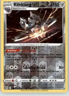 Klinklang - Brilliant Stars - 104/172 - Reverse Holo LP Pokemon - Pokémon Card Single