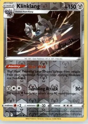 Klinklang - SWSH09: Brilliant Stars - Reverse Holo LP - #104/172 - Pokémon Card Single